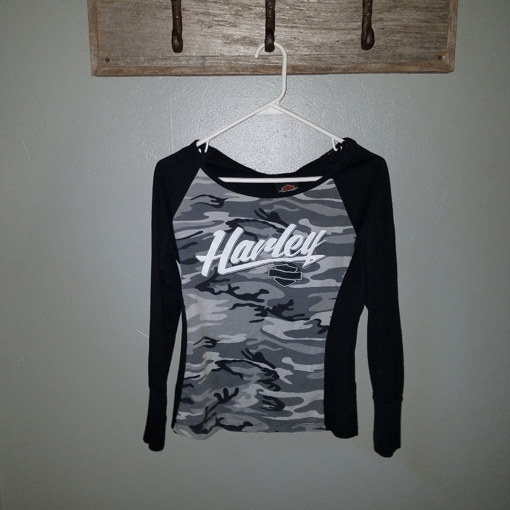 Harley davidson camo shirt from Manchester